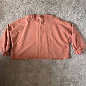 lululemon athletica Long Sleeve Tee in Rust